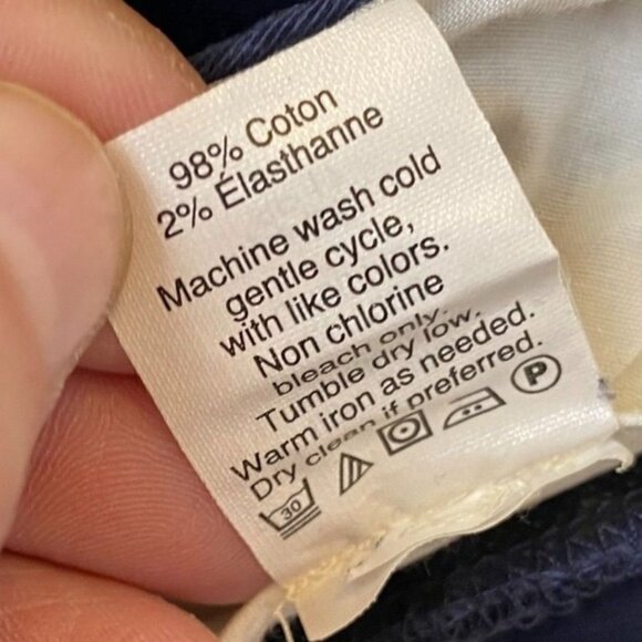 J.Crew Mens Pants Size 35x32 [34x30 measured] Flex Chino Flat Front Navy - Picture 9 of 12